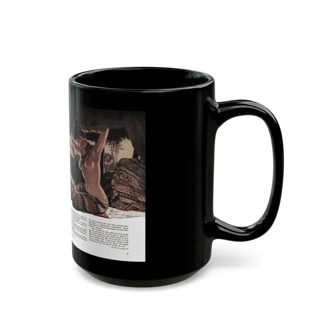A Panther for My Bride, Bluebook magazine, November 1955 - Black Coffee Mug - Go Mug Yourself