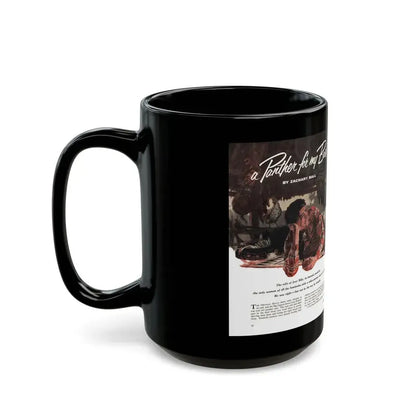 A Panther for My Bride, Bluebook magazine, November 1955 - Black Coffee Mug - Go Mug Yourself