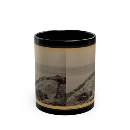 A Parapet Of Fort Sumpter (I.E. Sumter), Looking Toward Morris Island (U.S. Civil War) Black Coffee Mug-11oz-Go Mug Yourself