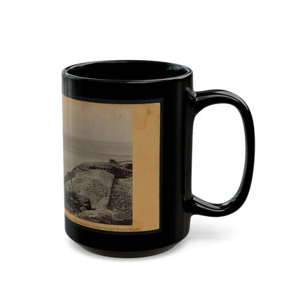 A Parapet Of Fort Sumpter (I.E. Sumter), Looking Toward Morris Island (U.S. Civil War) Black Coffee Mug-Go Mug Yourself