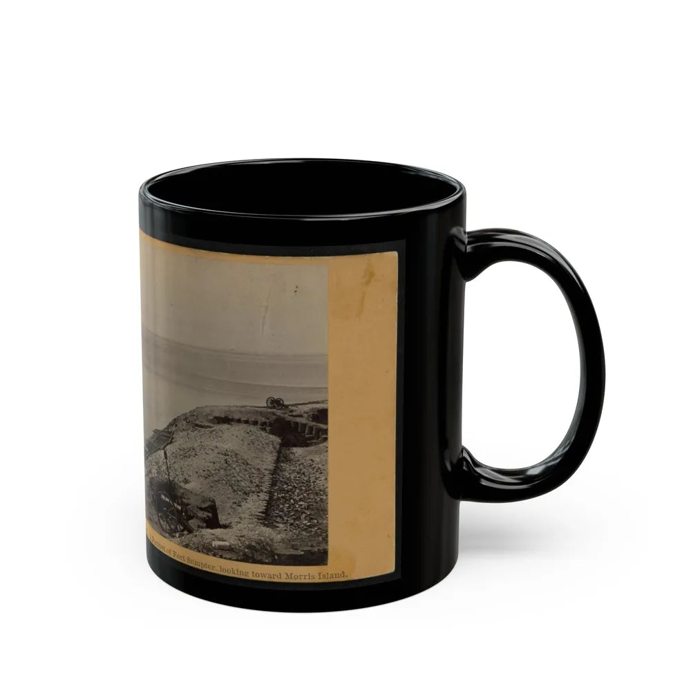 A Parapet Of Fort Sumpter (I.E. Sumter), Looking Toward Morris Island (U.S. Civil War) Black Coffee Mug-Go Mug Yourself