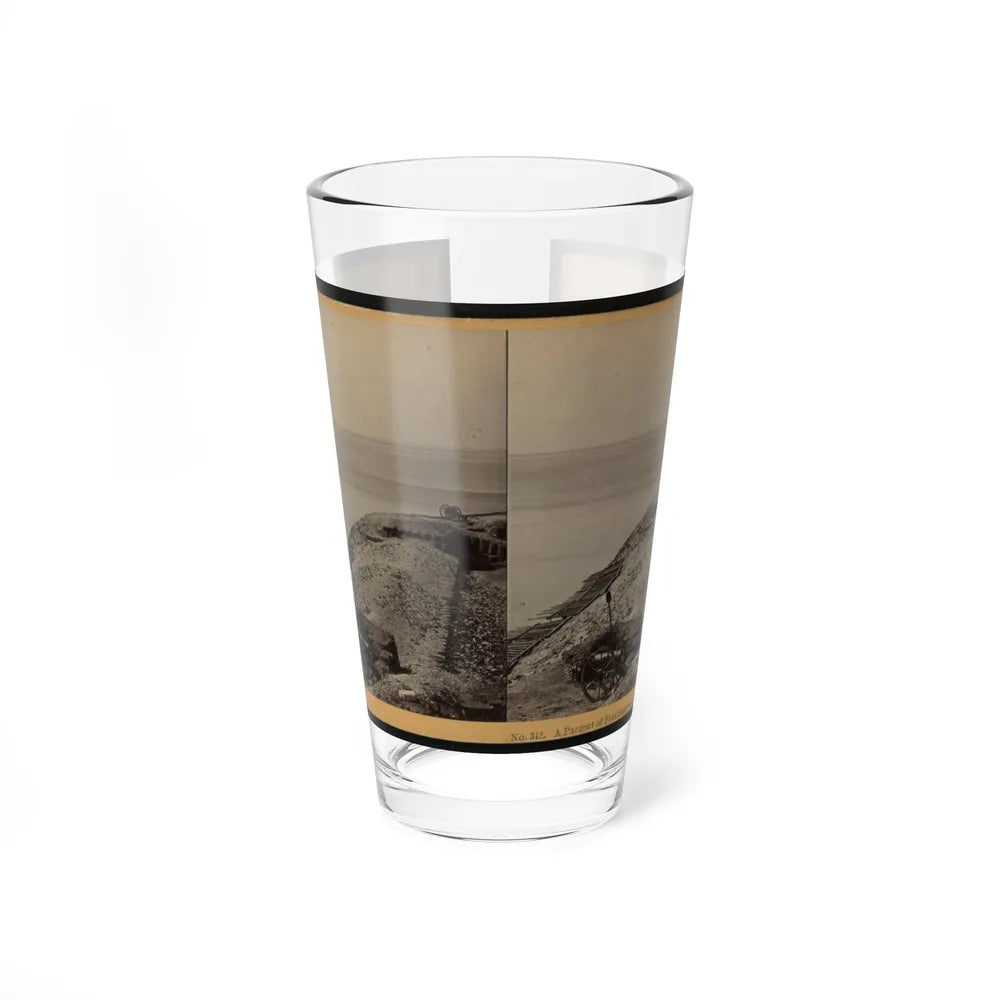 A Parapet Of Fort Sumpter (I.E. Sumter), Looking Toward Morris Island (U.S. Civil War) Pint Glass 16oz-16oz-Go Mug Yourself