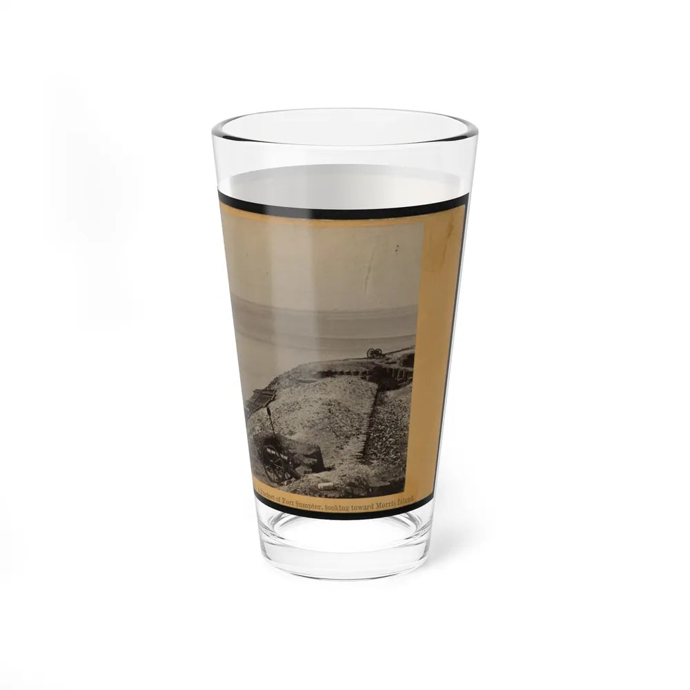 A Parapet Of Fort Sumpter (I.E. Sumter), Looking Toward Morris Island (U.S. Civil War) Pint Glass 16oz-Go Mug Yourself