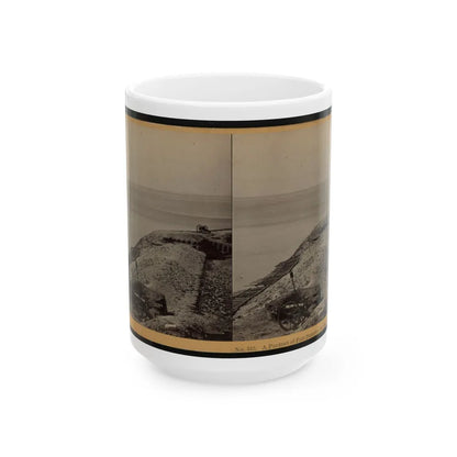 A Parapet Of Fort Sumpter (I.E. Sumter), Looking Toward Morris Island (U.S. Civil War) White Coffee Mug-15oz-Go Mug Yourself