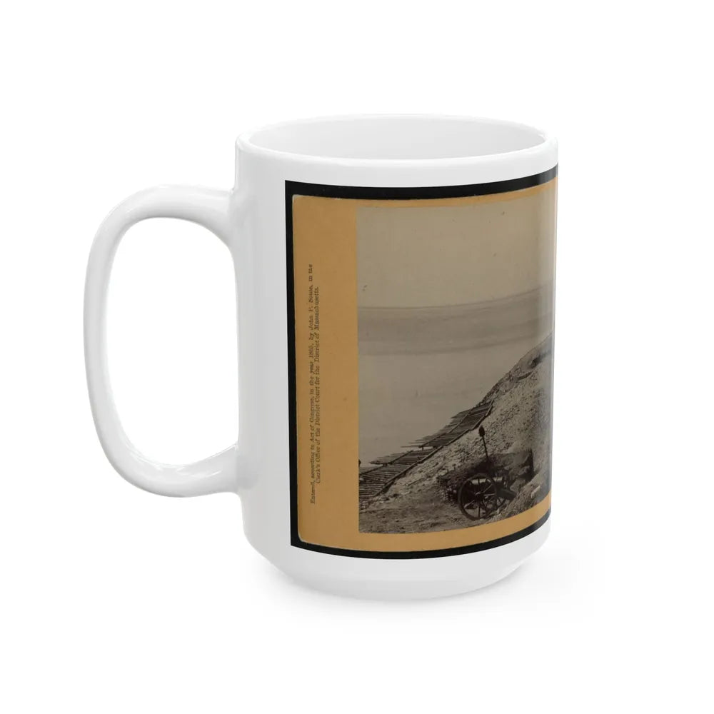 A Parapet Of Fort Sumpter (I.E. Sumter), Looking Toward Morris Island (U.S. Civil War) White Coffee Mug-Go Mug Yourself