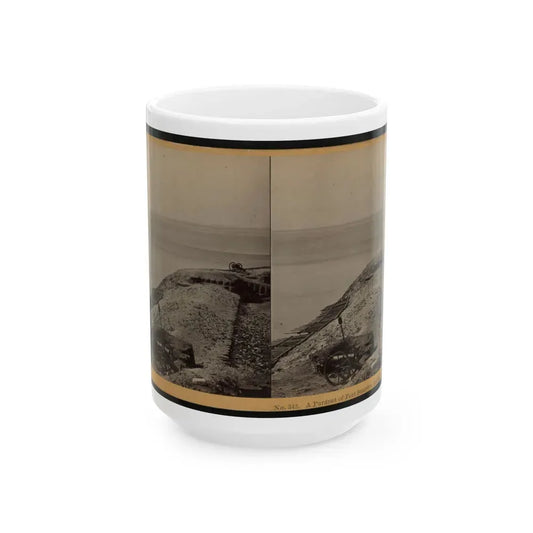 A Parapet Of Fort Sumpter (I.E. Sumter), Looking Toward Morris Island (U.S. Civil War) White Coffee Mug 15oz - Go Mug Yourself