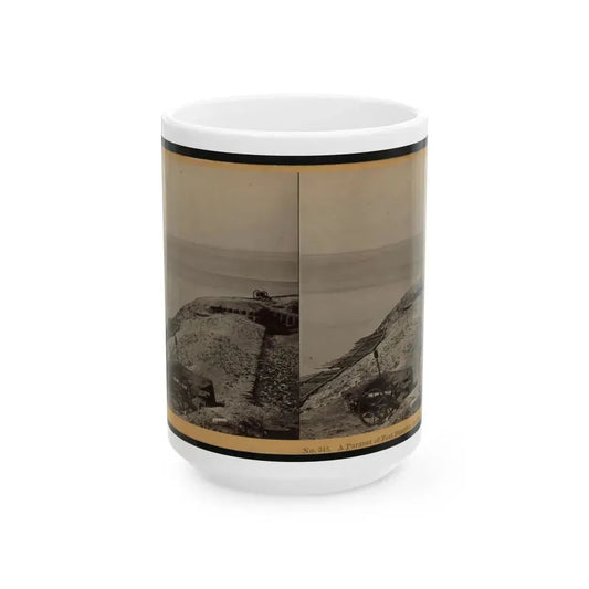 A Parapet Of Fort Sumpter (I.E. Sumter), Looking Toward Morris Island (U.S. Civil War) White Coffee Mug 15oz - Go Mug Yourself
