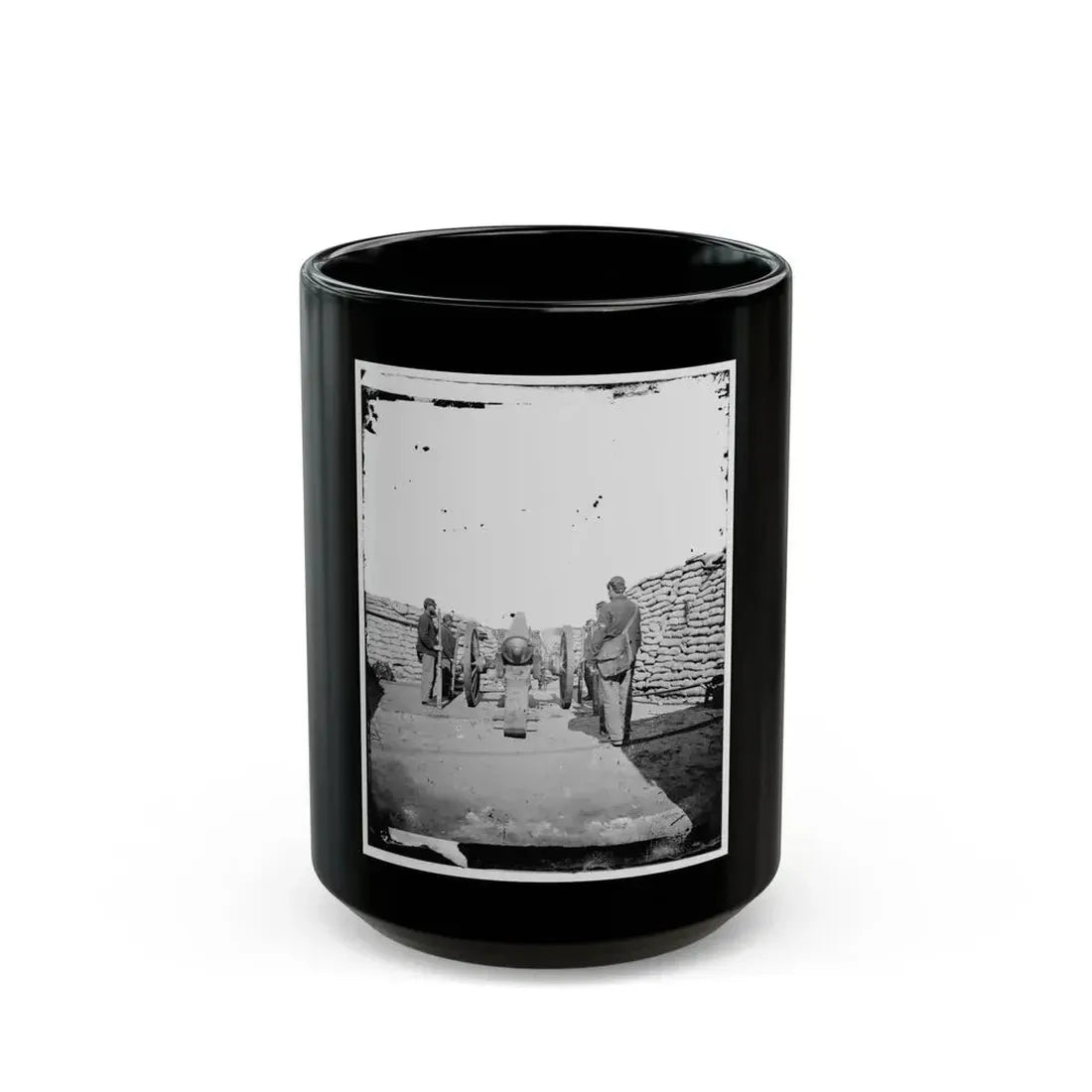 A Parrott Gun (Trained On Sumter ) (U.S. Civil War) Black Coffee Mug 15oz - Go Mug Yourself