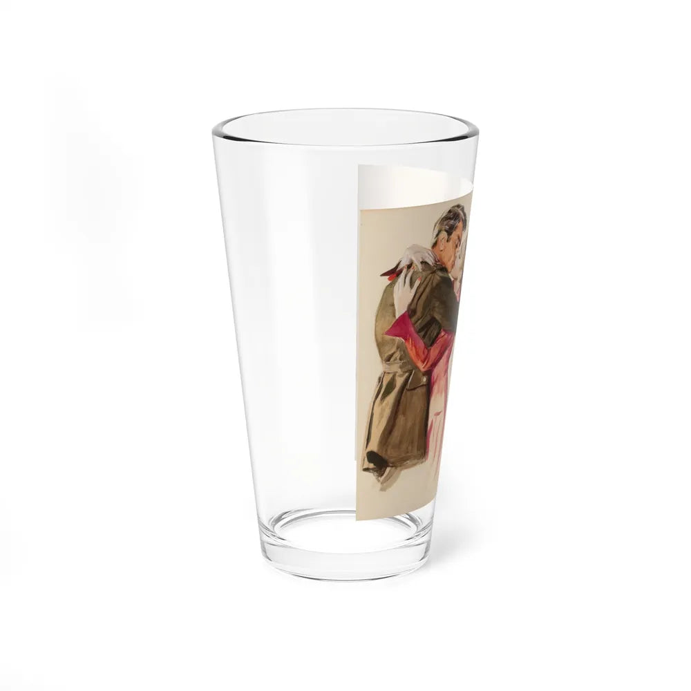 A Passionate Kiss, magazine story illustration (Magazine Illustration) Pint Glass 16oz-Go Mug Yourself