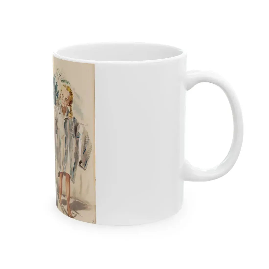 A Passionate Kiss, magazine story illustration - White Coffee Mug - Go Mug Yourself