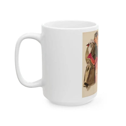A Passionate Kiss, magazine story illustration - White Coffee Mug - Go Mug Yourself