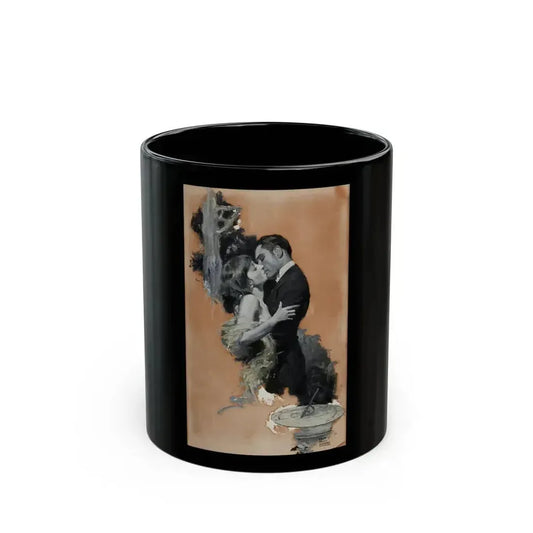 A Passionate Kiss, story illustration, 1922 - Black Coffee Mug 11oz - Go Mug Yourself