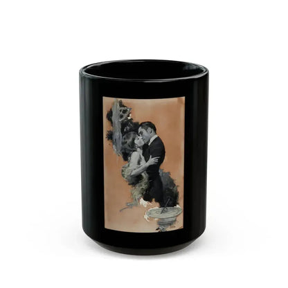 A Passionate Kiss, story illustration, 1922 - Black Coffee Mug 15oz - Go Mug Yourself