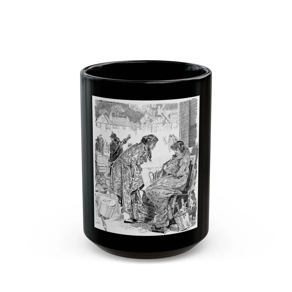 A Philosopher, Life Magazine illustration, 1915 - Black Coffee Mug-15oz-Go Mug Yourself