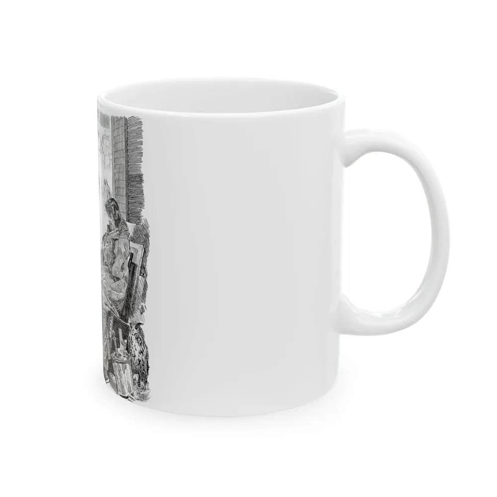 A Philosopher, Life Magazine illustration, 1915 - White Coffee Mug-Go Mug Yourself