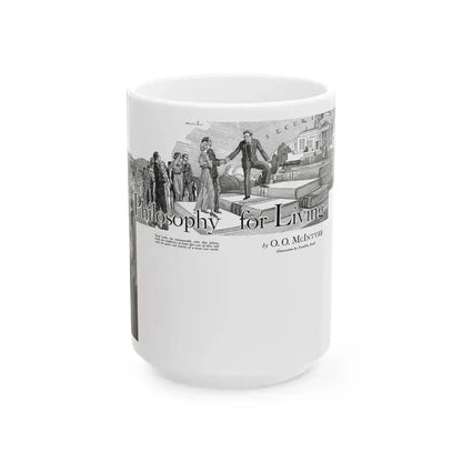 A Philosophy for Living, Cosmopolitan, November 1934 - White Coffee Mug 15oz - Go Mug Yourself