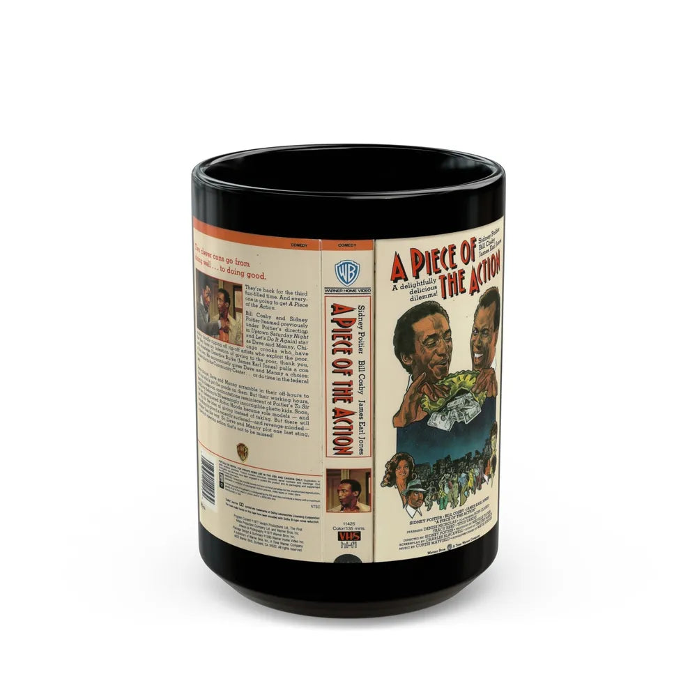 A PIECE OF THE ACTION (VHS COVER) - Black Coffee Mug-15oz-Go Mug Yourself