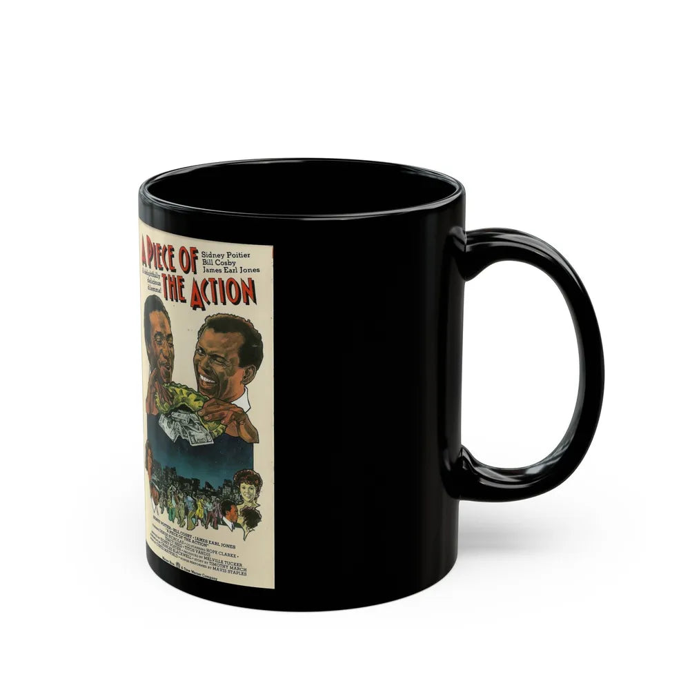 A PIECE OF THE ACTION (VHS COVER) - Black Coffee Mug-Go Mug Yourself