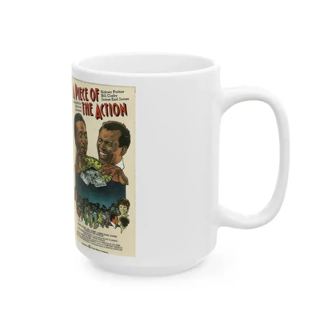 A PIECE OF THE ACTION (VHS COVER) - White Coffee Mug - Go Mug Yourself
