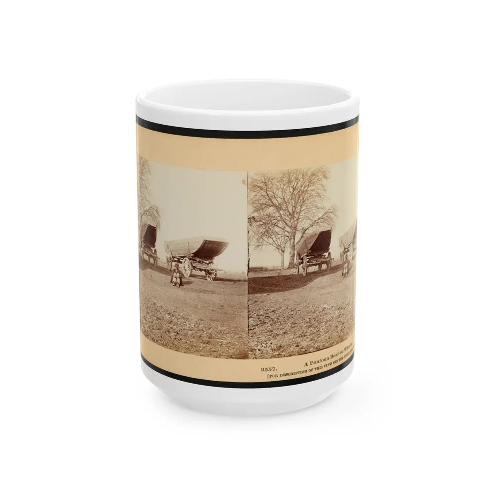 A Pontoon Boat On Wheels (U.S. Civil War) White Coffee Mug-15oz-Go Mug Yourself