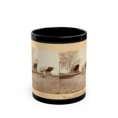 A Pontoon Boat On Wheels (U.S. Civil War) Black Coffee Mug 11oz - Go Mug Yourself