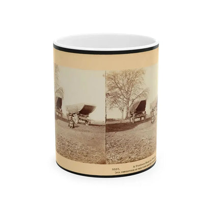 A Pontoon Boat On Wheels (U.S. Civil War) White Coffee Mug 11oz - Go Mug Yourself