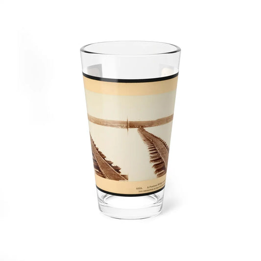 A Pontoon Bridge On The James River (U.S. Civil War) Pint Glass 16oz-16oz-Go Mug Yourself