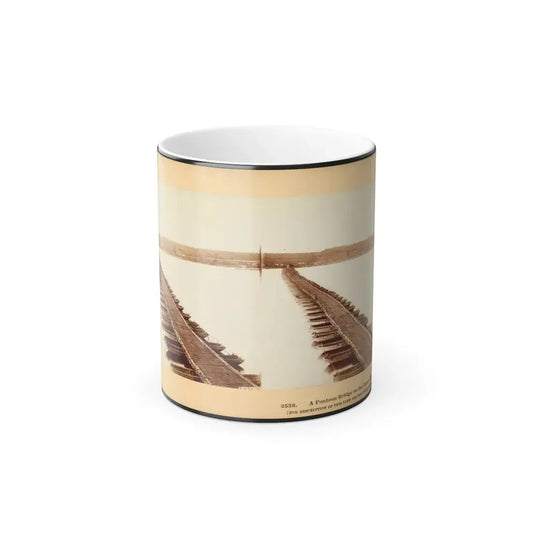 A Pontoon Bridge on the James River (U.S. Civil War) Color Changing Coffee Mug 11oz Default Title 11oz - Go Mug Yourself