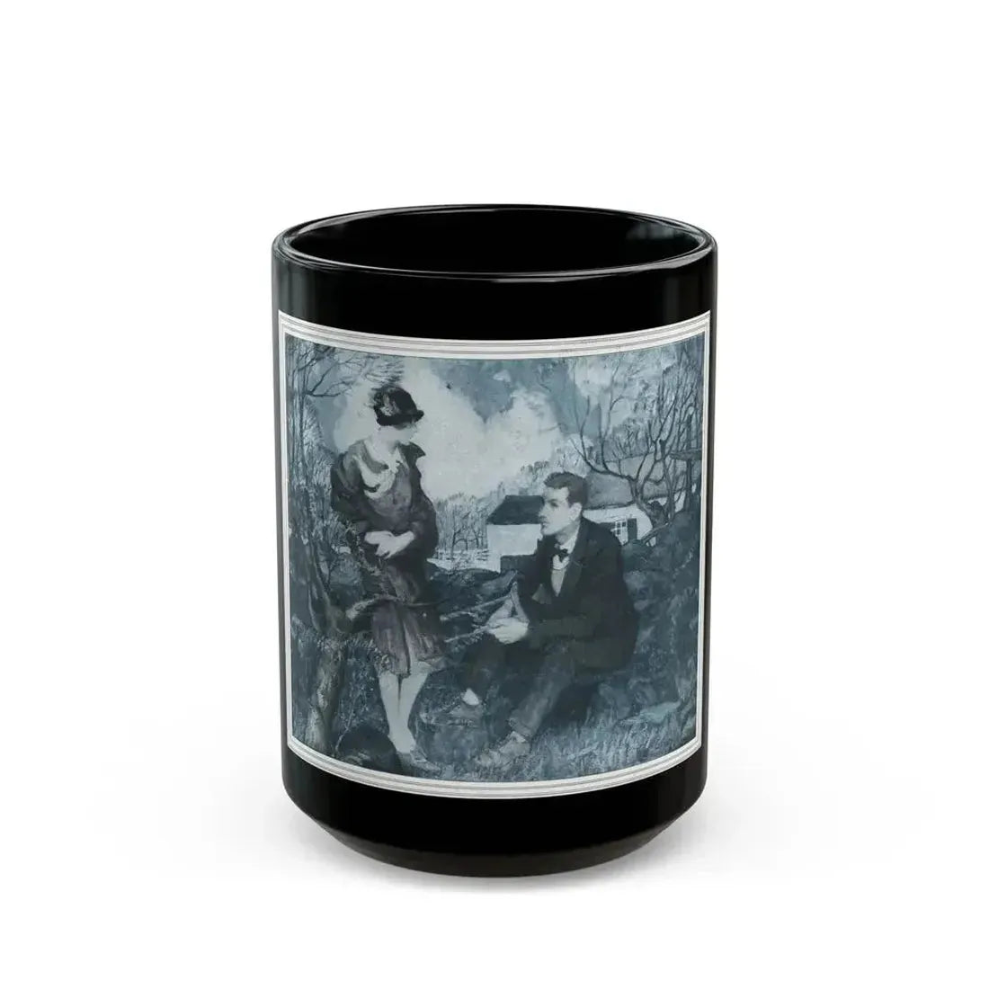 A Poor Man's Cottage, McCall's, May 1927 - Black Coffee Mug 15oz - Go Mug Yourself