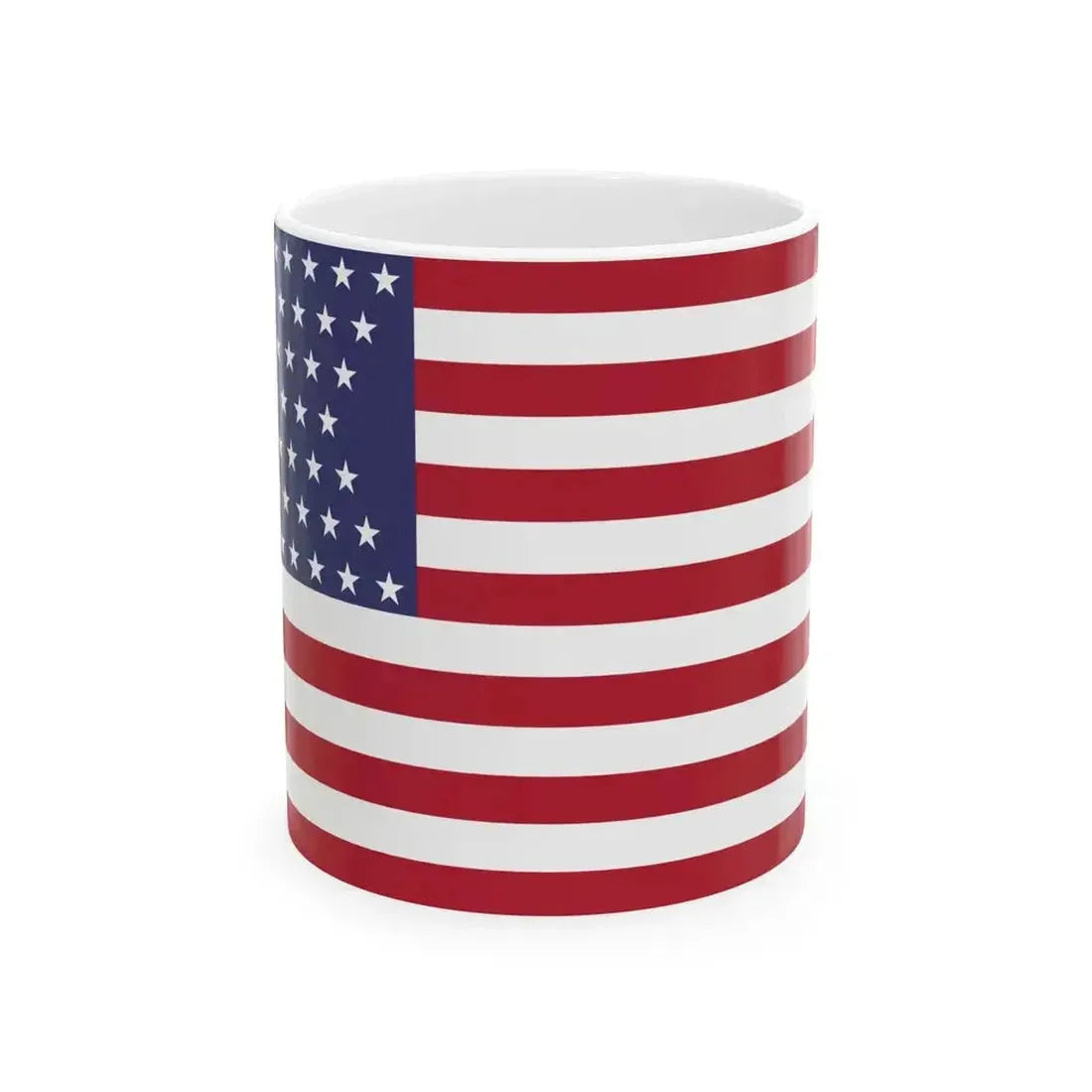 A possible flag of the United States of America displaying 54 stars (United States) White Coffee Mug 11oz - Go Mug Yourself
