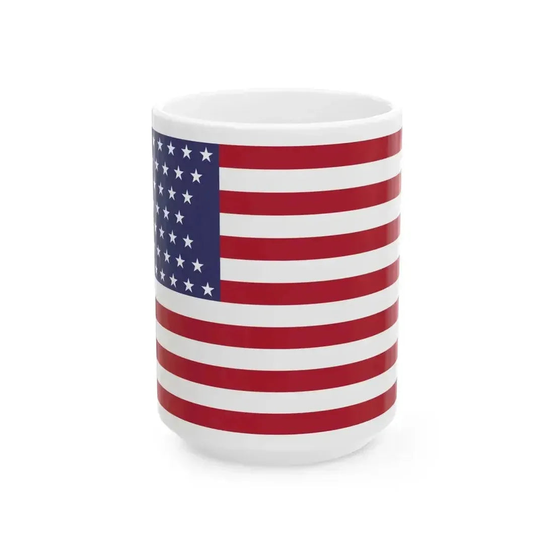 A possible flag of the United States of America displaying 54 stars (United States) White Coffee Mug 15oz - Go Mug Yourself