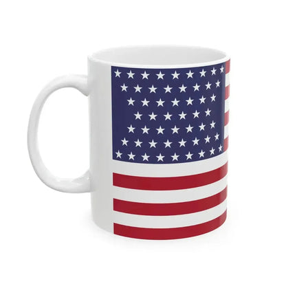 A possible flag of the United States of America displaying 54 stars (United States) White Coffee Mug - Go Mug Yourself