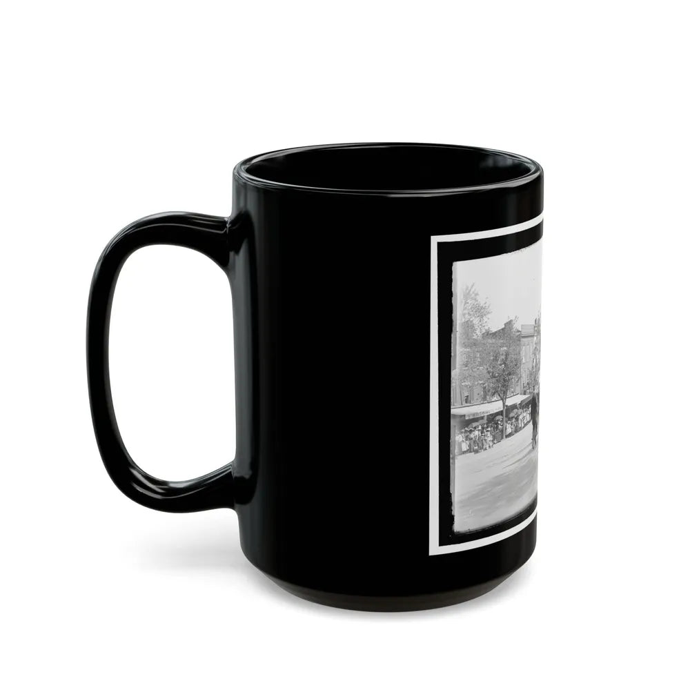 A Post From Trenton, N.J., With Tattered Battle Flags (U.S. Civil War) Black Coffee Mug-Go Mug Yourself