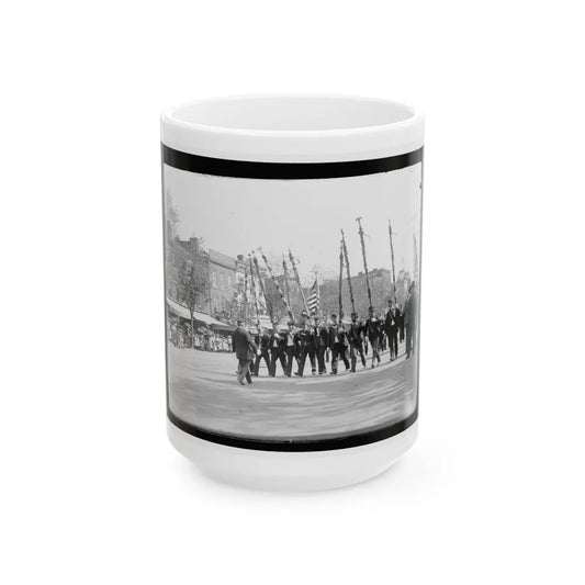 A Post From Trenton, N.J., With Tattered Battle Flags (U.S. Civil War) White Coffee Mug-15oz-Go Mug Yourself