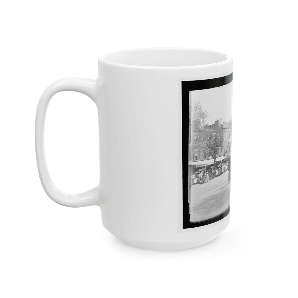 A Post From Trenton, N.J., With Tattered Battle Flags (U.S. Civil War) White Coffee Mug-Go Mug Yourself