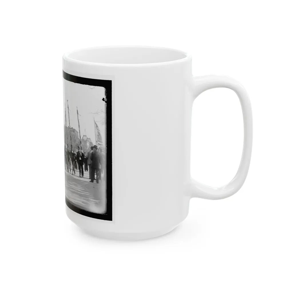 A Post From Trenton, N.J., With Tattered Battle Flags (U.S. Civil War) White Coffee Mug-Go Mug Yourself