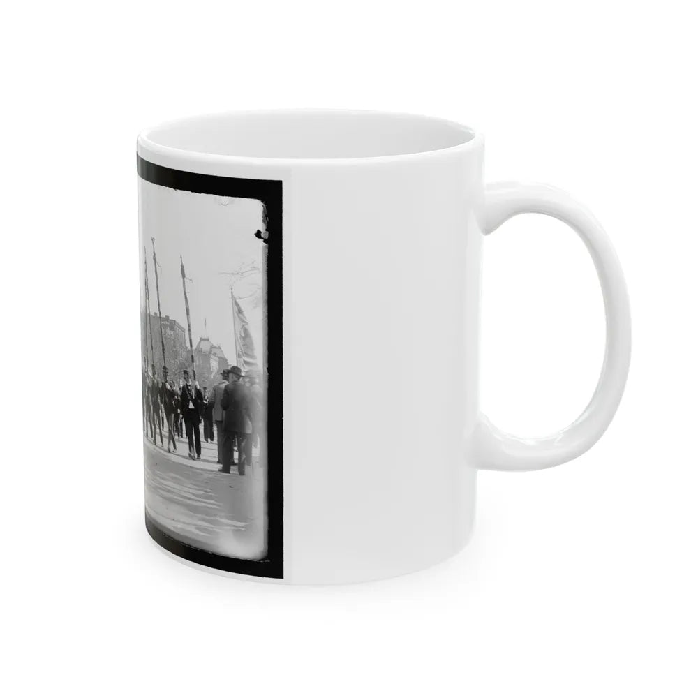 A Post From Trenton, N.J., With Tattered Battle Flags (U.S. Civil War) White Coffee Mug-Go Mug Yourself