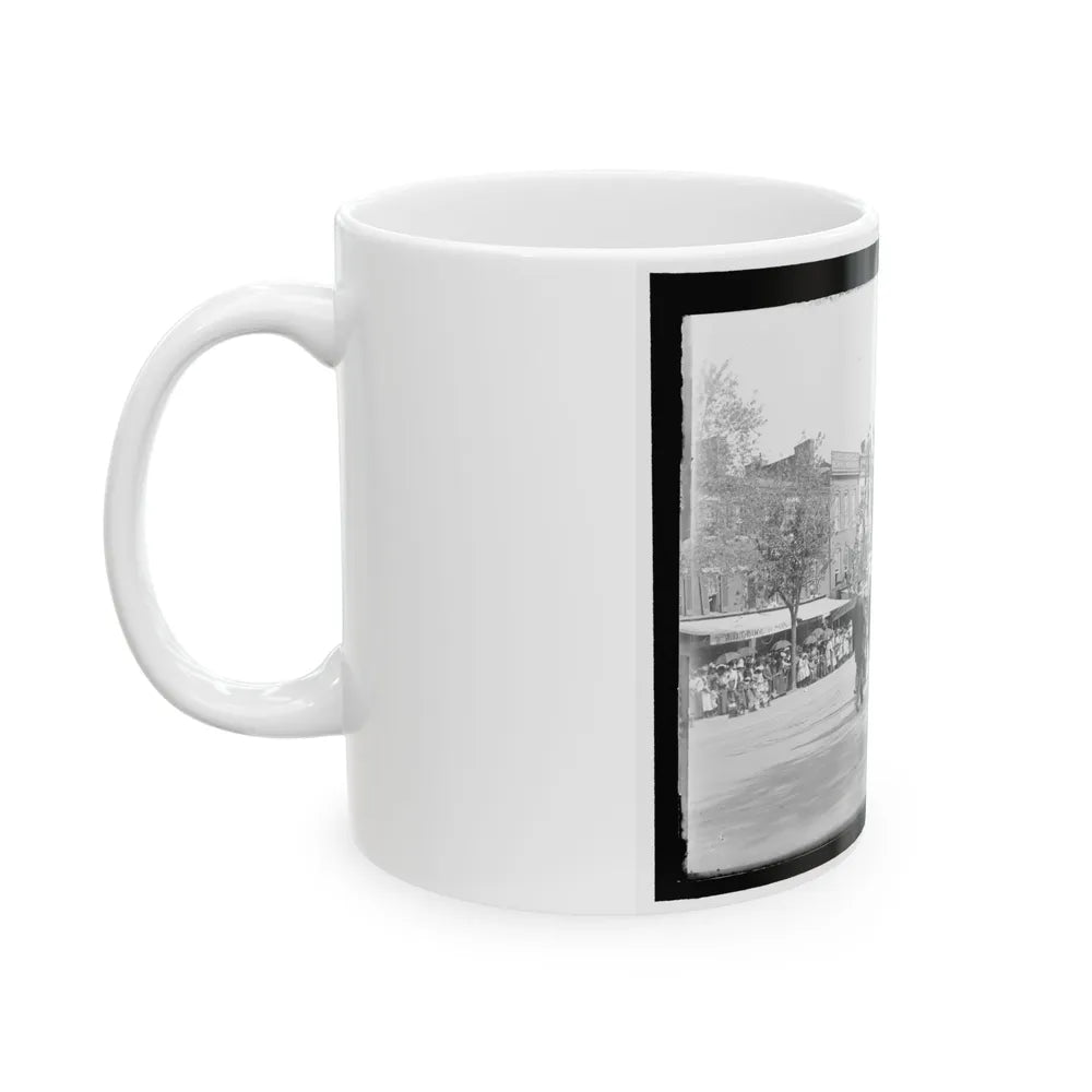 A Post From Trenton, N.J., With Tattered Battle Flags (U.S. Civil War) White Coffee Mug-Go Mug Yourself