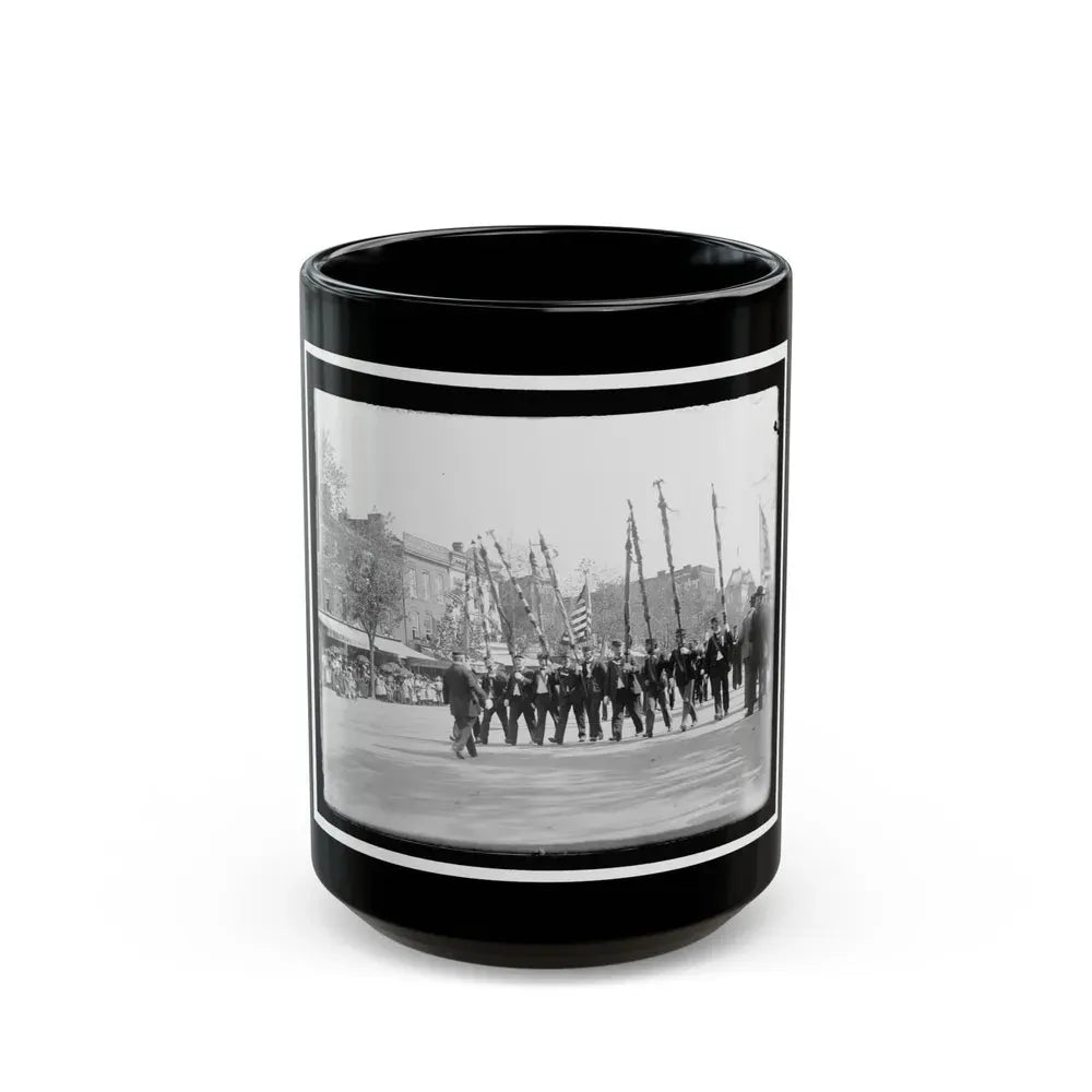 A Post From Trenton, N.J., With Tattered Battle Flags (U.S. Civil War) Black Coffee Mug 15oz - Go Mug Yourself