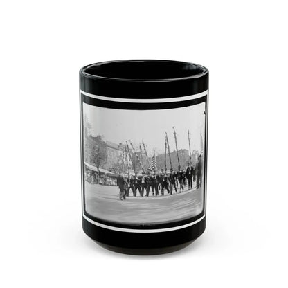 A Post From Trenton, N.J., With Tattered Battle Flags (U.S. Civil War) Black Coffee Mug 15oz - Go Mug Yourself
