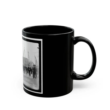 A Post From Trenton, N.J., With Tattered Battle Flags (U.S. Civil War) Black Coffee Mug - Go Mug Yourself