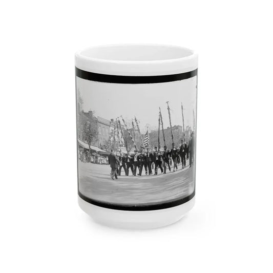 A Post From Trenton, N.J., With Tattered Battle Flags (U.S. Civil War) White Coffee Mug 15oz - Go Mug Yourself