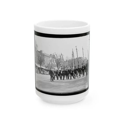 A Post From Trenton, N.J., With Tattered Battle Flags (U.S. Civil War) White Coffee Mug 15oz - Go Mug Yourself