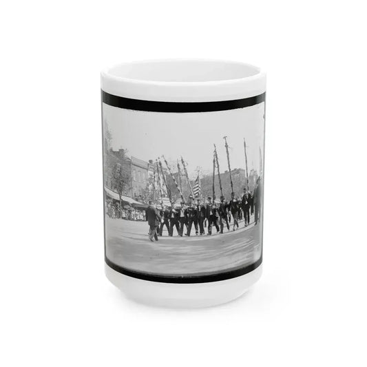 A Post From Trenton, N.J., With Tattered Battle Flags (U.S. Civil War) White Coffee Mug 15oz - Go Mug Yourself