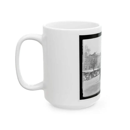 A Post From Trenton, N.J., With Tattered Battle Flags (U.S. Civil War) White Coffee Mug - Go Mug Yourself