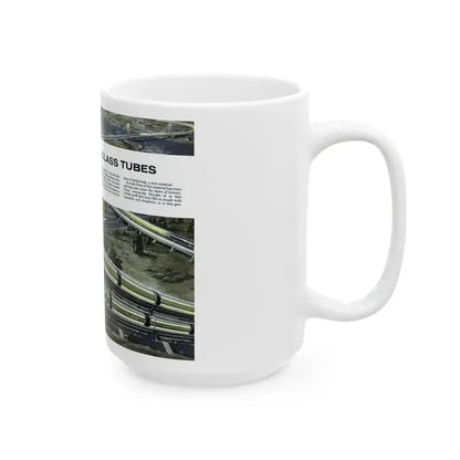 A-Powered Trains In Glass Tubes, 1956 - White Coffee Mug - Go Mug Yourself