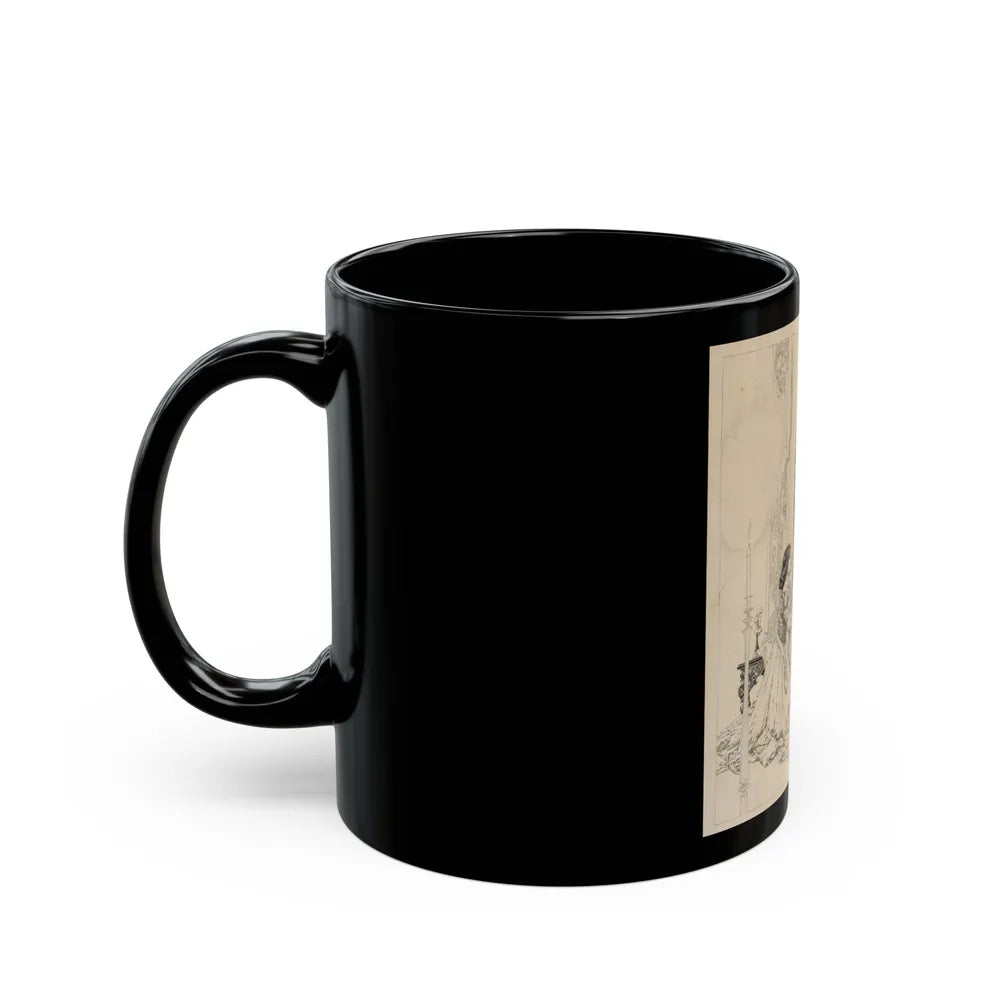 A Prayer, interior magazine illustration - Black Coffee Mug-Go Mug Yourself