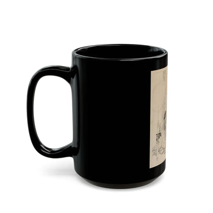 A Prayer, interior magazine illustration - Black Coffee Mug-Go Mug Yourself