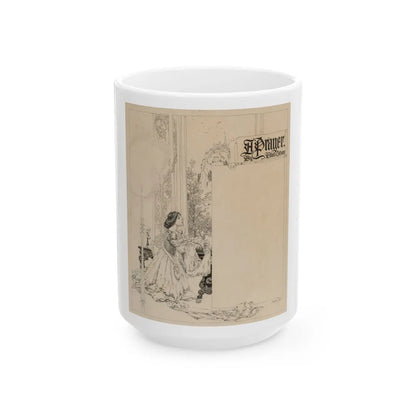 A Prayer, interior magazine illustration - White Coffee Mug-15oz-Go Mug Yourself