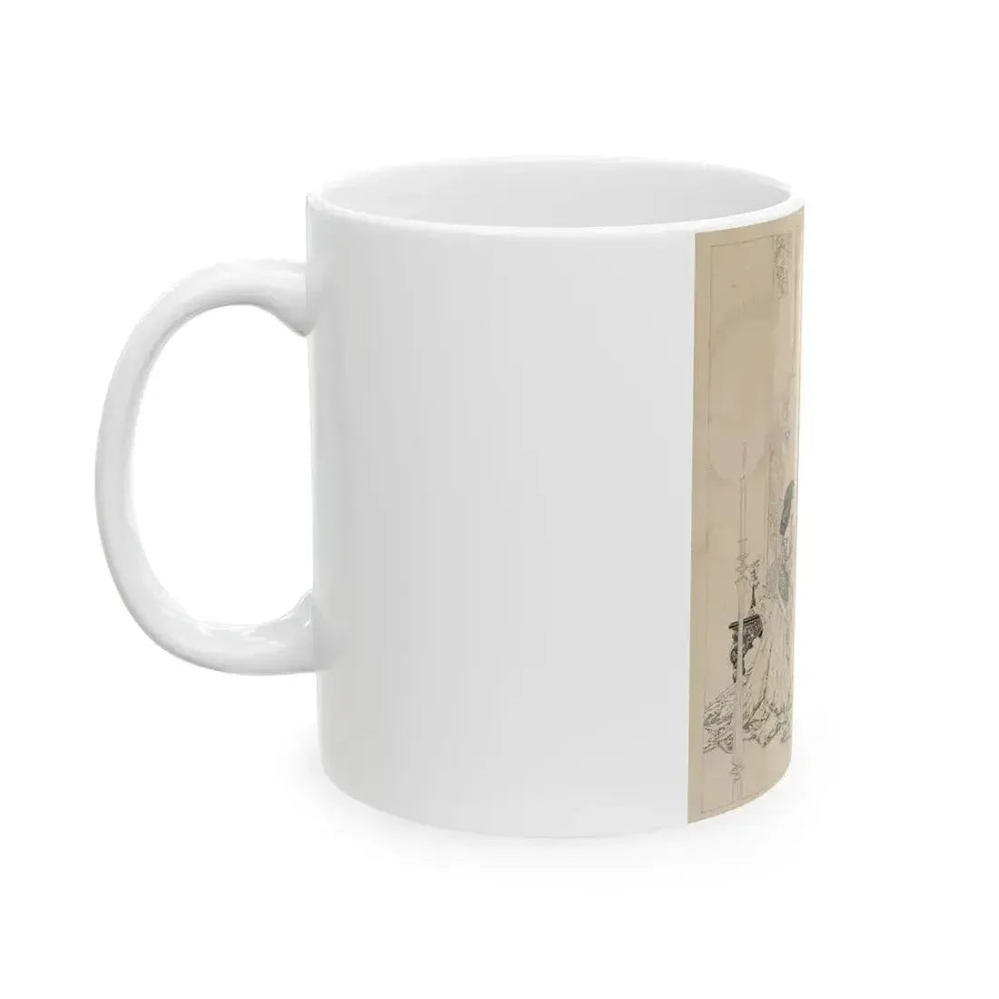 A Prayer, interior magazine illustration - White Coffee Mug - Go Mug Yourself